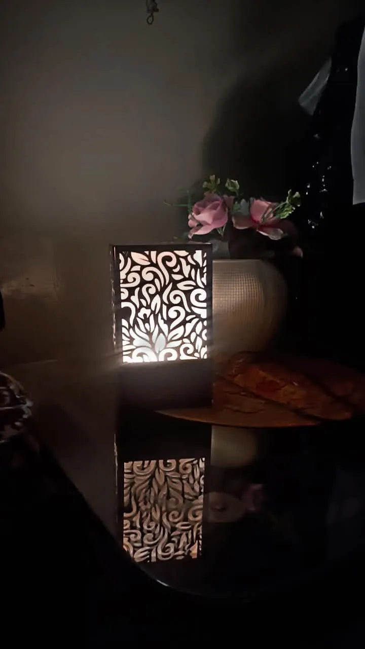 Wooden Side Table Lamp For Bedroom