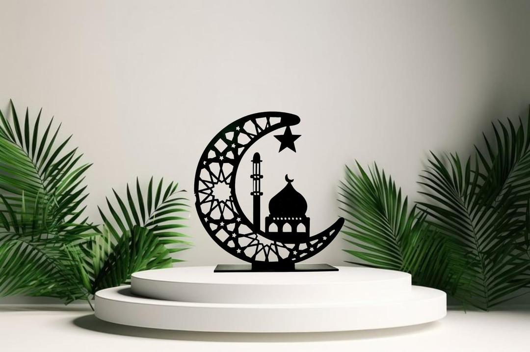 Masjid Decorative Moon Shaped Table Stand