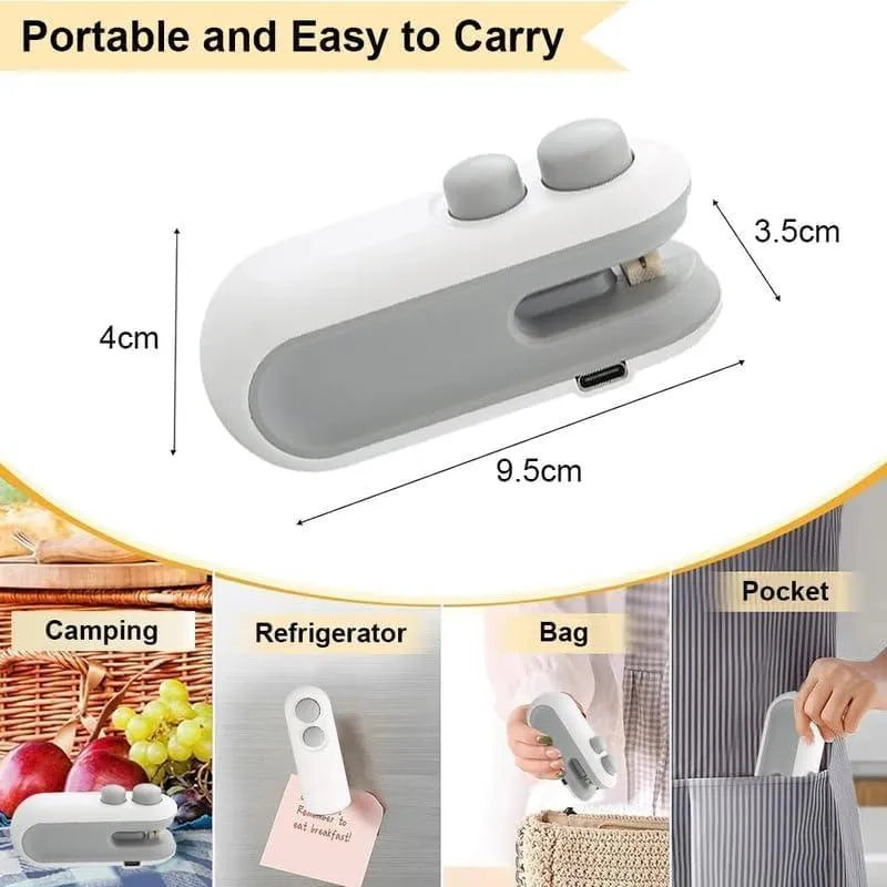 Rechargeable Portable Bag Sealing Machine Off White