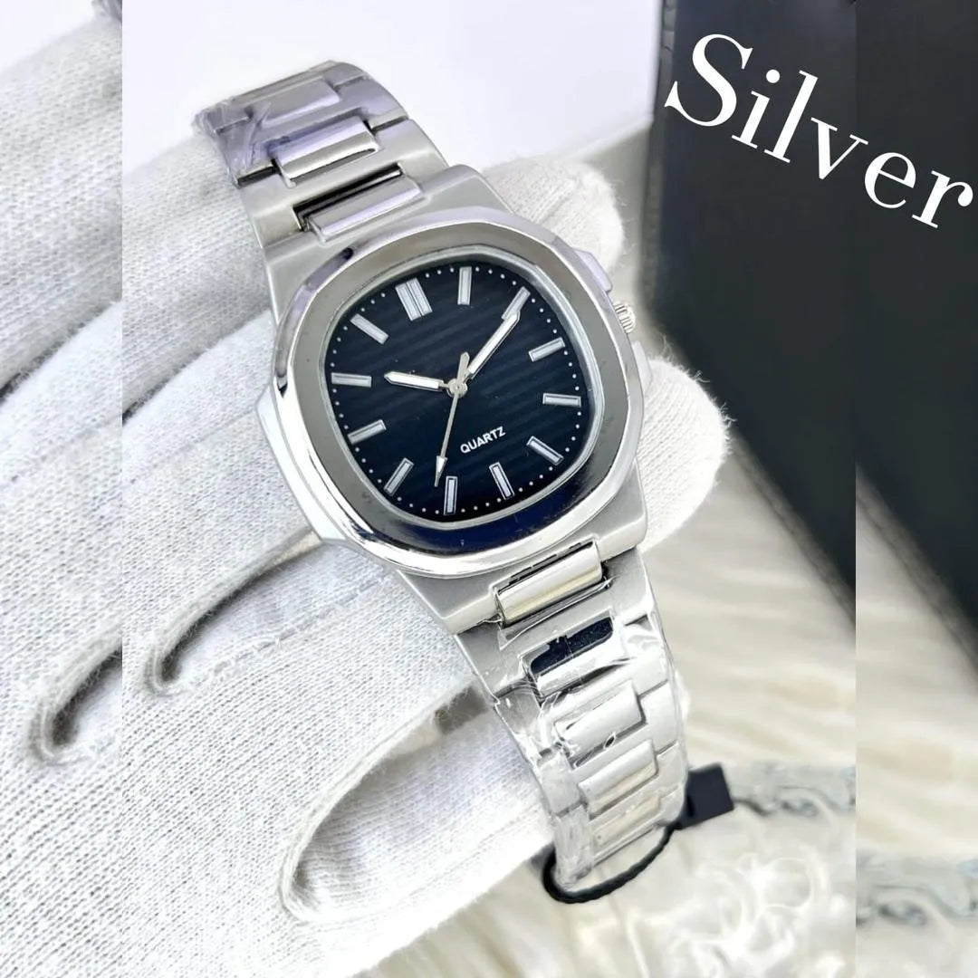 Men's Square Analogue Watch with Chain Strap Stylish and Durable