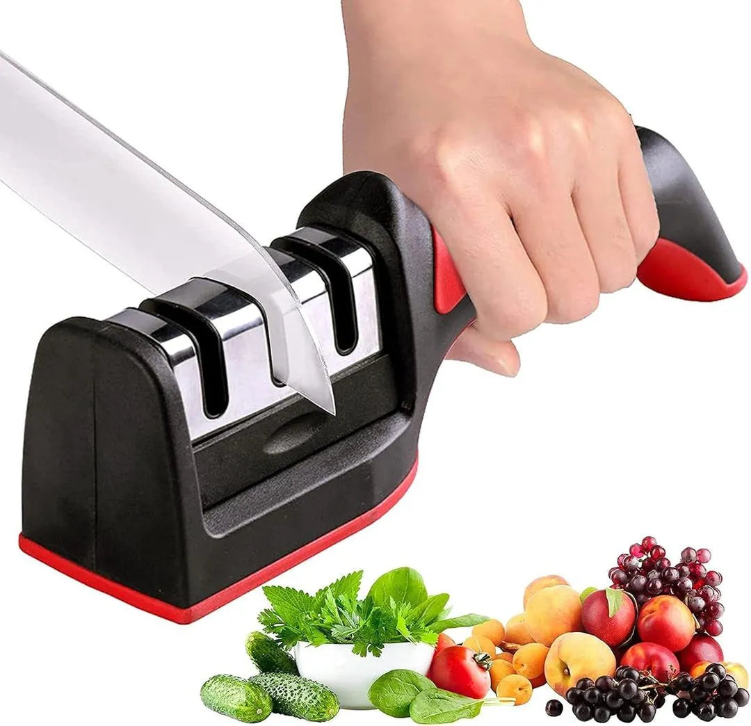 Stainless Steel Knife Sharpener -  with Versatile Design