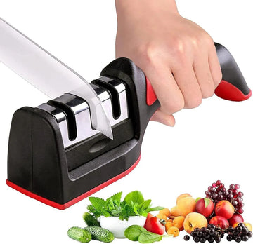 Stainless Steel Knife Sharpener -  with Versatile Design