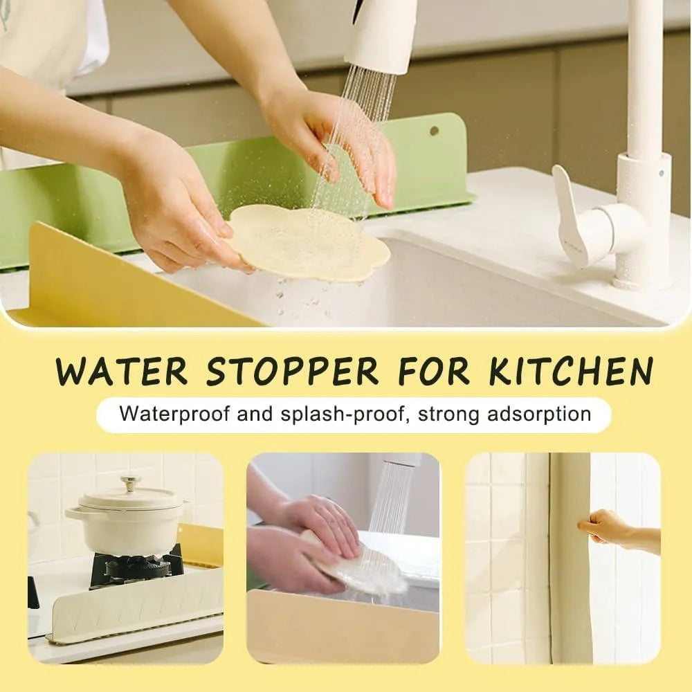 Green Silicone Sink Splash Guard for Kitchen