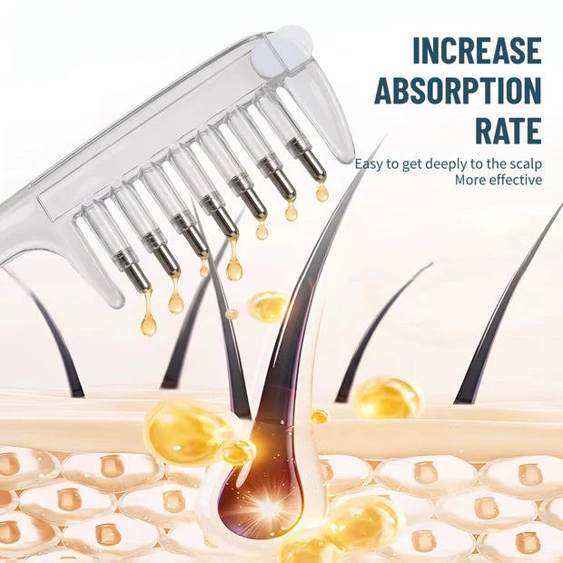Transparent Hair Oil Applicator Comb